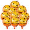 BIEUFBJI 18 Inch Basketball Balloons Aluminum Foil Balloon Sport Party Basketball Theme Birthday Party Supplies Decor 10 PCS