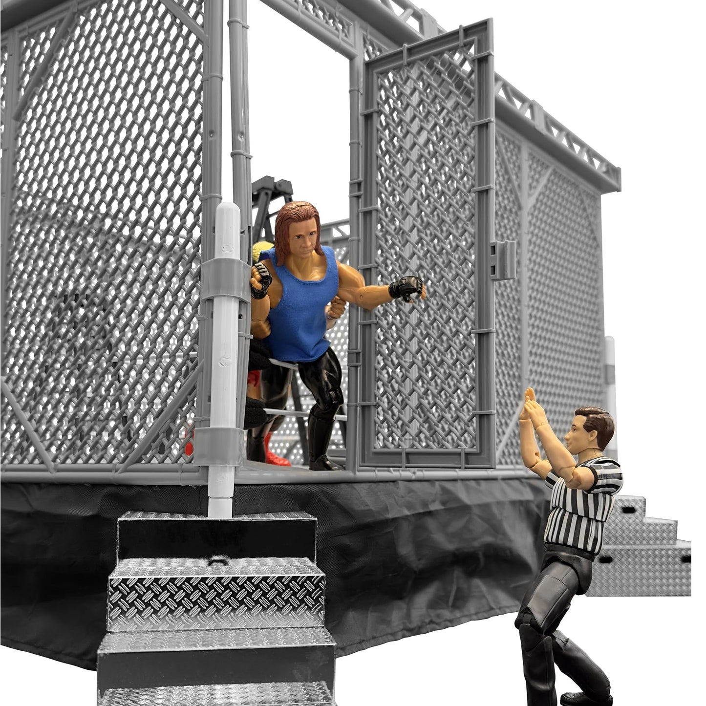 Figures Toy Company Steel Cage Playset Wrestling Rings