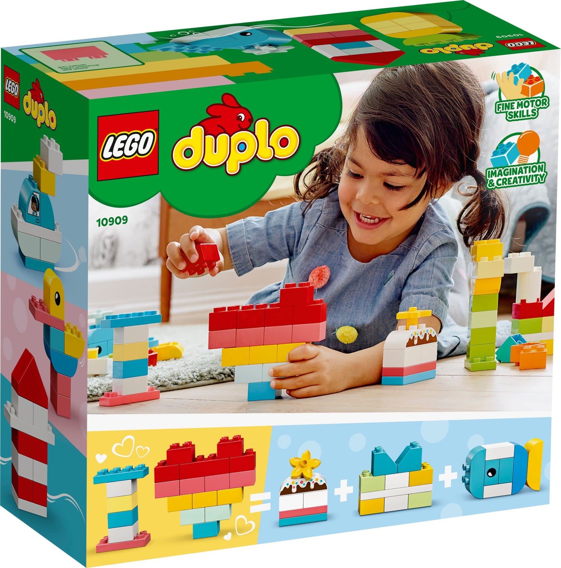 LEGO DUPLO Classic Heart Box 10909, First Bricks Building Toy, Educational Activity and Development Set, Early Learning Toys for Toddlers 1.5-3 Years