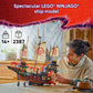 LEGO NINJAGO The Temple Bounty Building Toy - Multi-Level Boat W/6 Ninja Toy Minifigures for Kids, Ages 14+ - Model Building Kit with Display Stand -