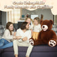 MorisMos Smile Giant Teddy Bear, 51inch Large Stuffed Bears with Big Footprints, Big Stuffed Animals Cuddly Plush Gifts for Girlfriends, Boyfriend