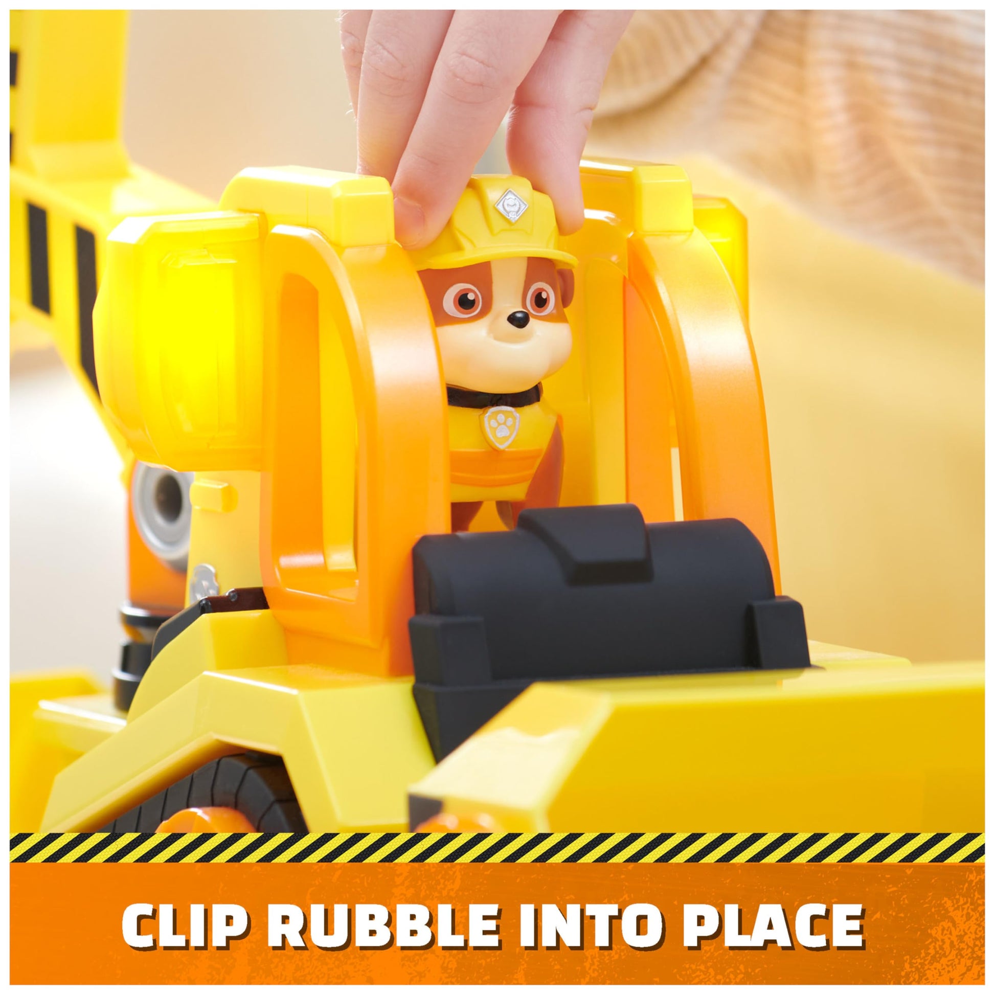Rubble & Crew, Bark Yard Deluxe Bulldozer Construction Truck Toy with Lights, Sounds & Rubble Action Figure, Kids Toys for Boys & Girls Ages 3+