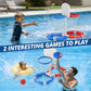 HYES Double Floating Pool Basketball Hoop with Backboard