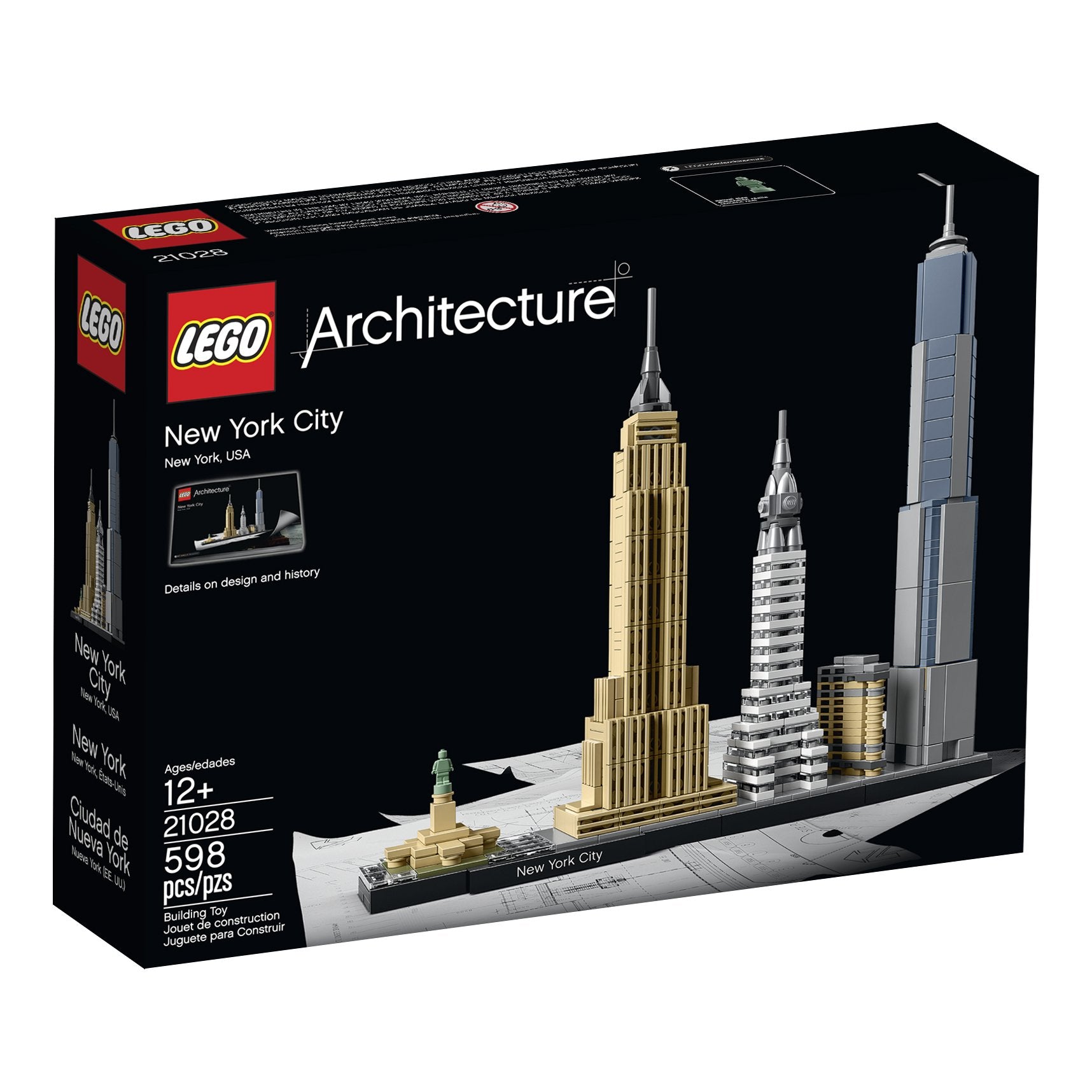 LEGO Architecture New York City Model Kit - Bedroom or Office Decor for Kids & Adults, Ages 12+ - Building Blocks to Display - NYC Gift & Souvenir