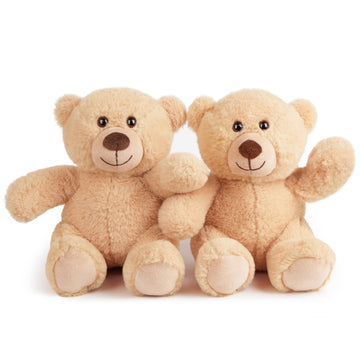 BenBen Teddy Bear Stuffed Animals, 8 inch Teddy Bear Bulk, 2 Pack Baby Bear Plush Toy for Baby Shower Easter Decoration, Gift for Boys Girls