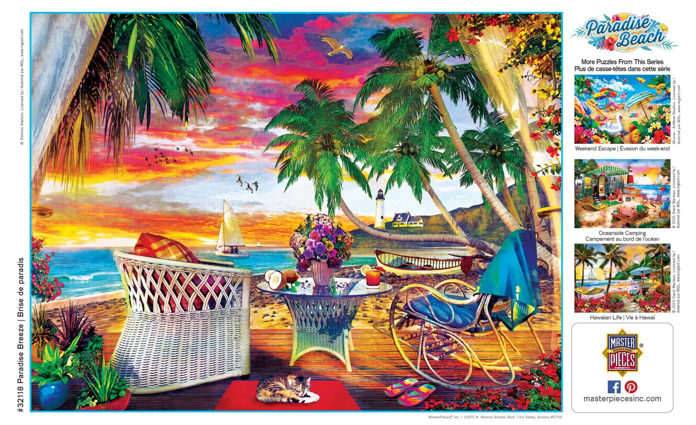 MasterPieces 550 Piece Jigsaw Puzzle for Adults, Family, Or Youth - Paradise Breeze - 18"x24"