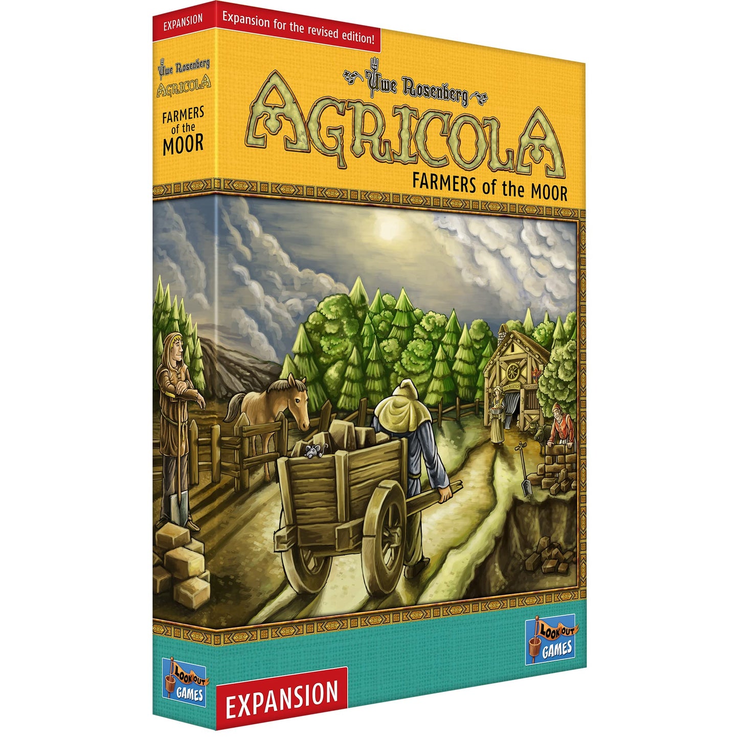 Agricola (Revised Edition) Farmers of The Moor Expansion | Strategy Game for Adults and Teens | Advanced Board Game | Ages 12+ | 1-4 Players | Avg