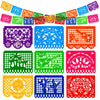 DomeStar Mexican Party Decoration, 18 Feet Plastic Papel Picado Fiesta Banner Cinco de Mayo Garland for Mexican Birthday Fiesta Party Supplies