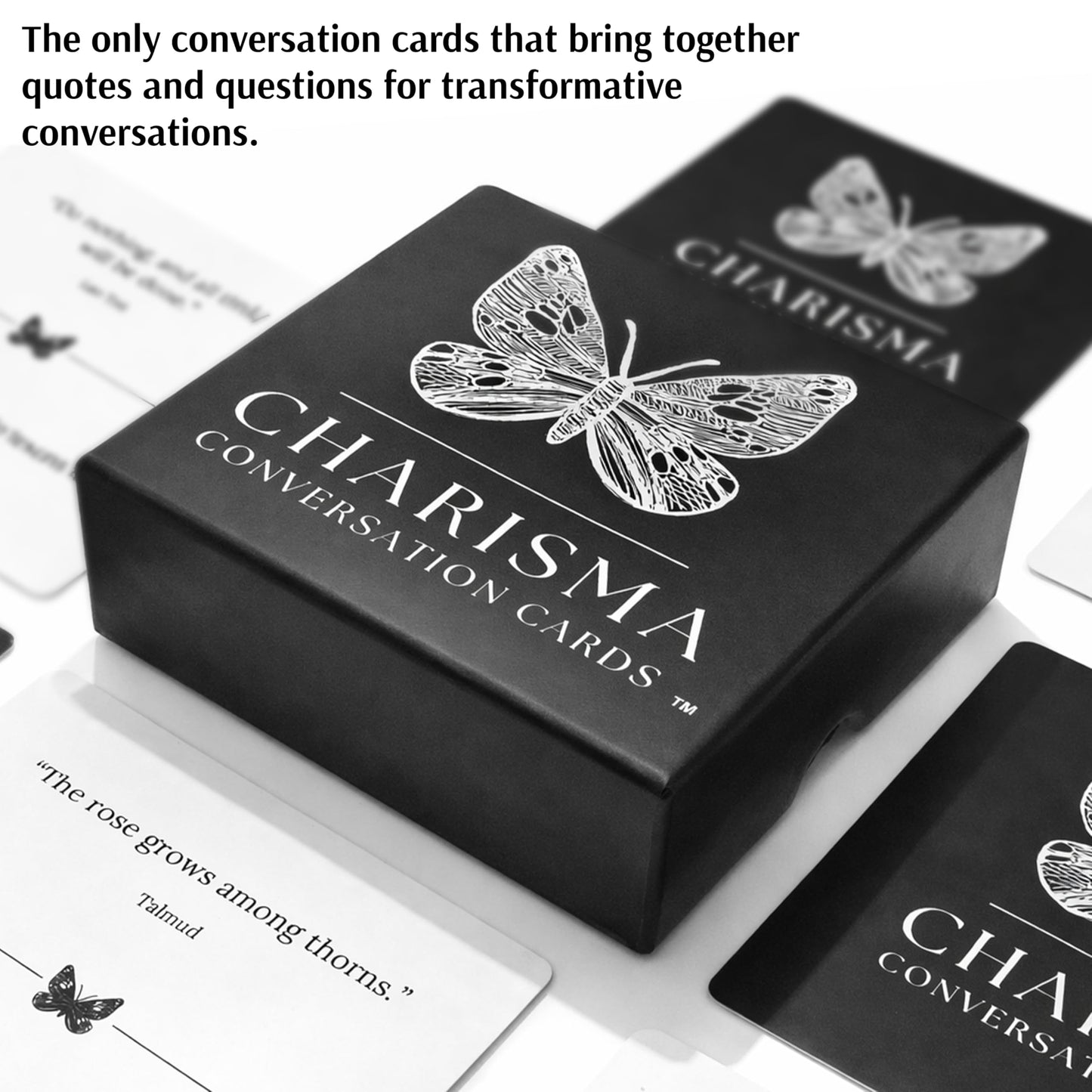 Conversation Cards - Couples, Families & Friends | 54 Inspiring Quote & Icebreaker Question Cards | Meaningful Conversations for Date Nights