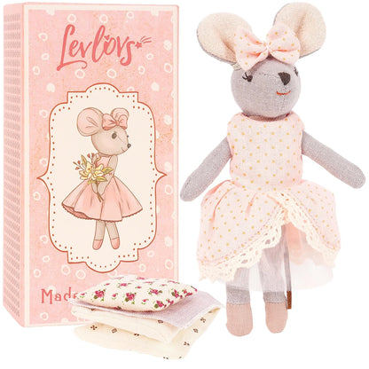 LEVLOVS Mouse in a Box Mouse Jasmine in a Gift Box with the Bedding