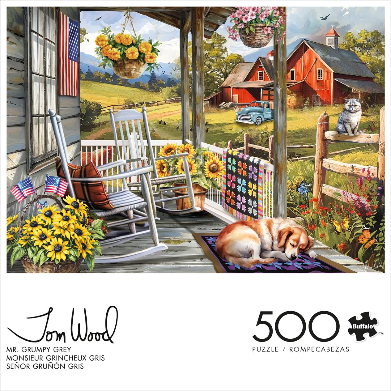 Buffalo Games - Mr. Grumpy Grey - 500 Piece Jigsaw Puzzle for Adults
