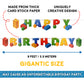 Building Block Birthday Party Banner, 7 ft Brick Theme Decorations