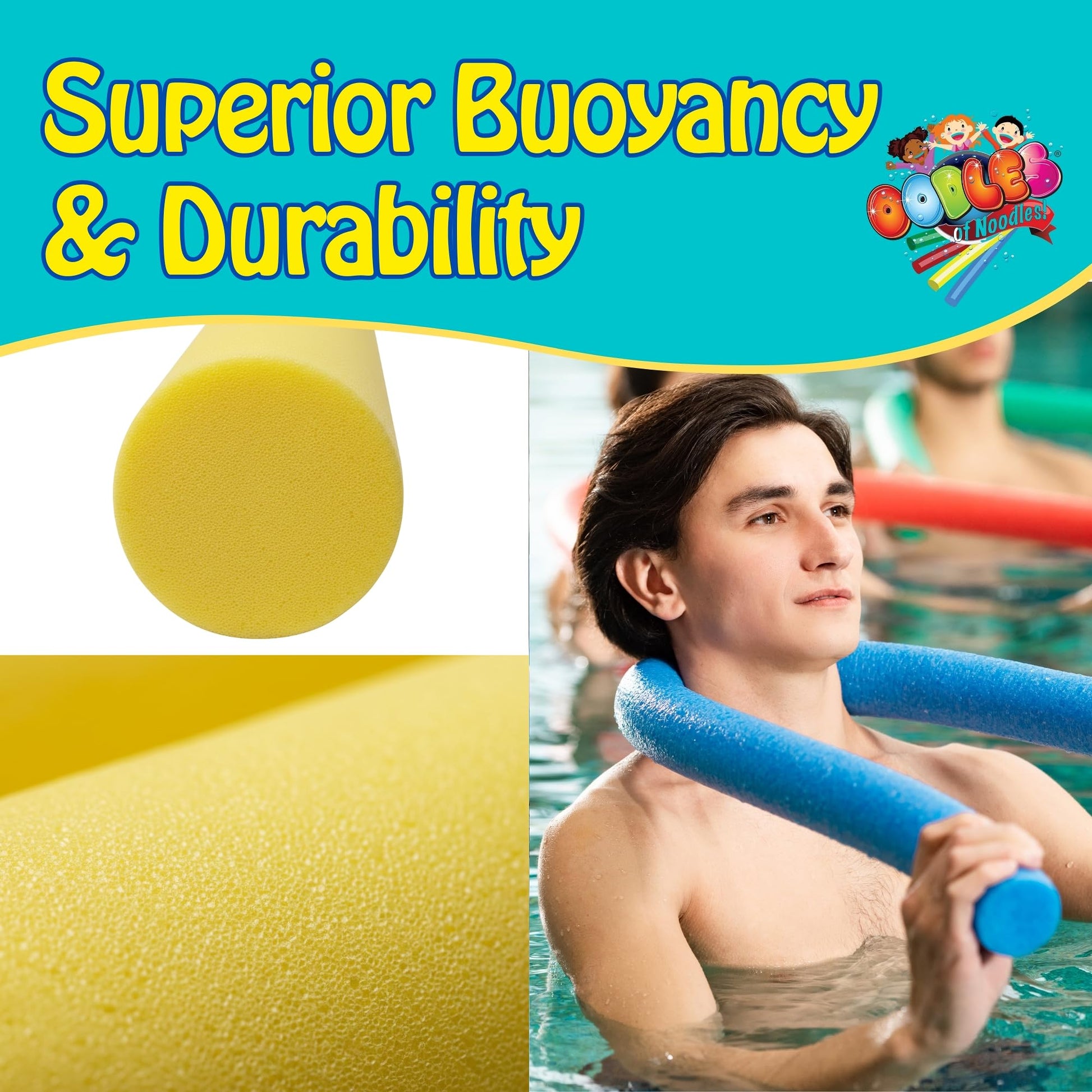 Oodles of Noodles Deluxe Pool Noodles Foam - Pack of 10 - Extra Dense