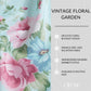 Elrene Home Fashions Spring Summer Vintage Floral Garden Cottage Border Fabric Rectangle Tablecloth, 60"x84"