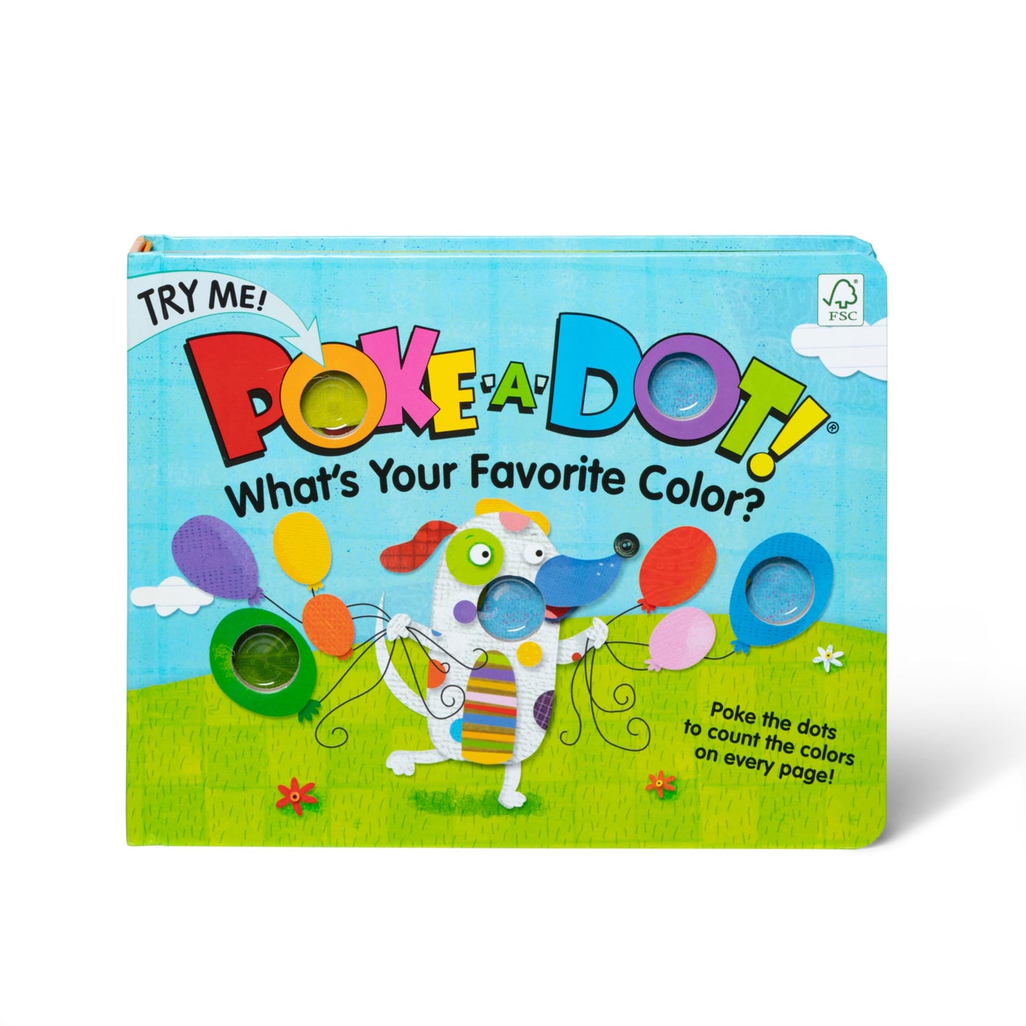 Melissa & Doug Poke-a-Dot! What’s Your Favorite Color? Interactive Children's Board Book with Buttons to Pop, Educational Sensory Toy for Toddlers &