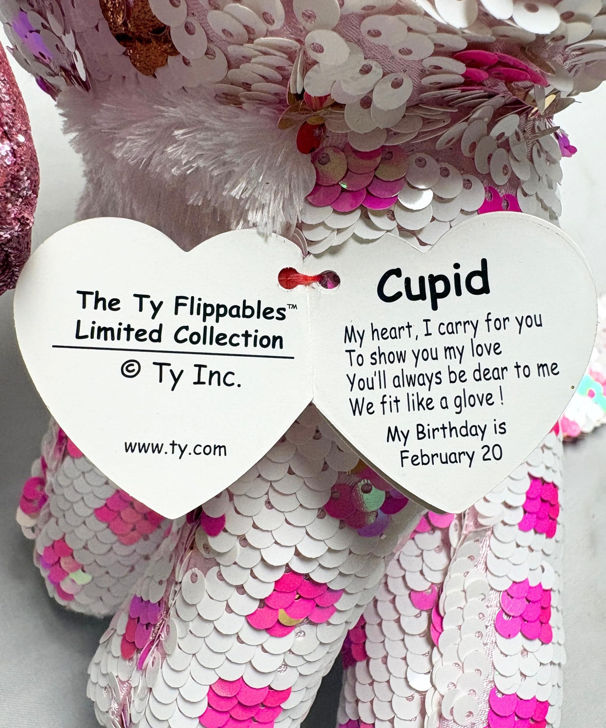 TY36791 Flippables Cupid The CAT Sequins Soft Toy, 24 cm, Multi-Coloured
