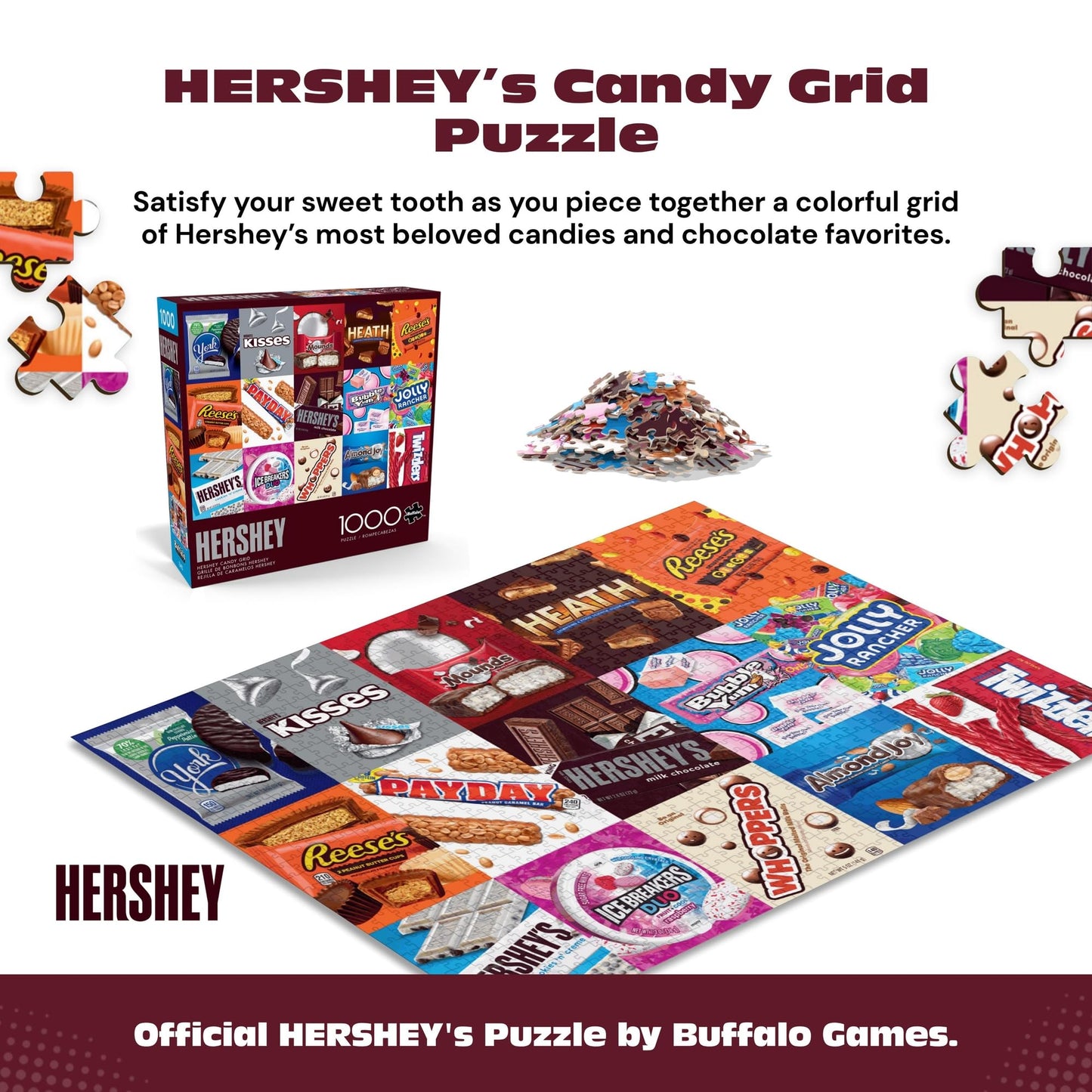 Buffalo Games - Hershey Candy Grid - 1000 Piece Jigsaw Puzzle for Adults
