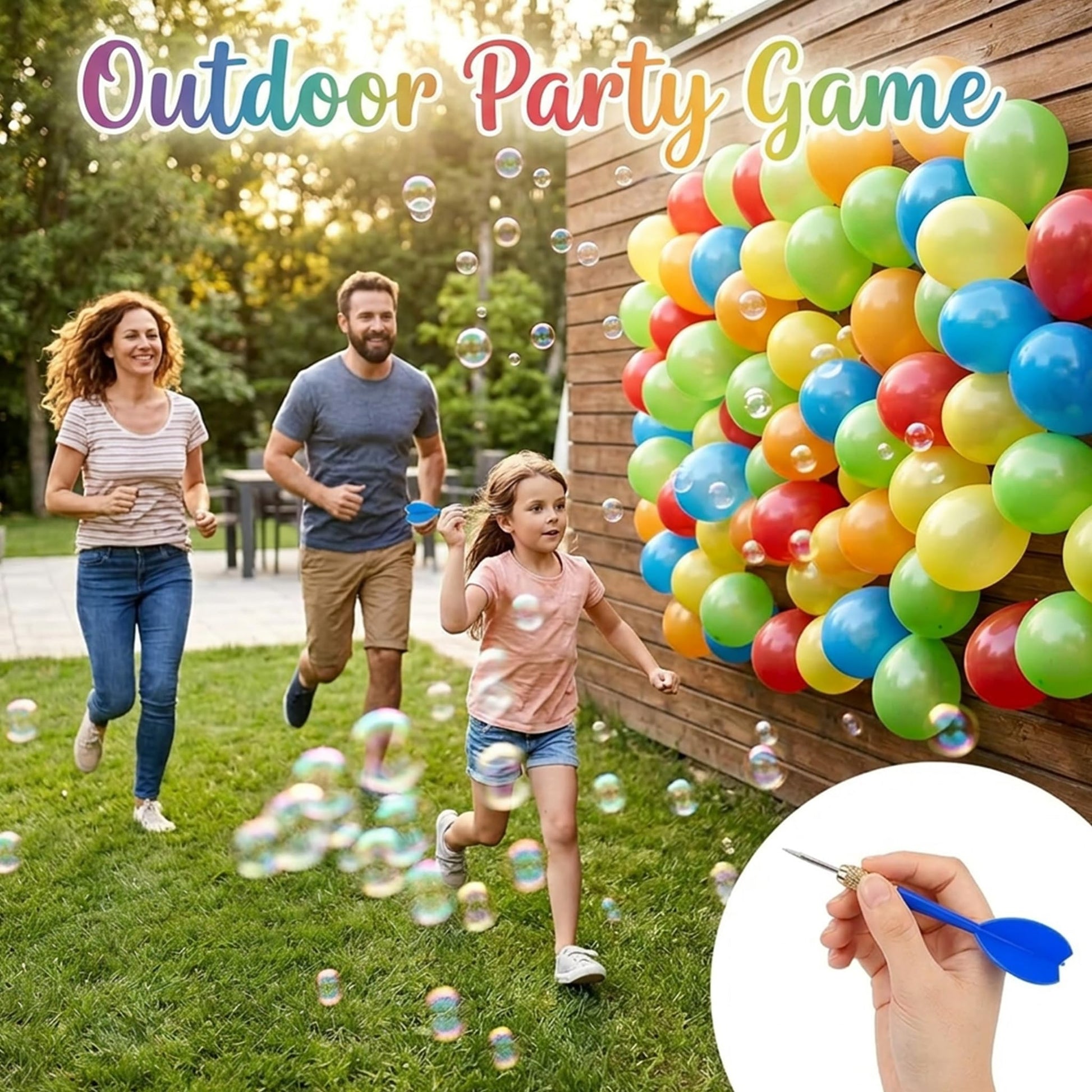 LovesTown 510PCS Dart Balloon Game Set, Carnival Games for Kids & Adults, Outdoor Party Game for Backyard, Birthdays & Family Reunions, Carnival Party