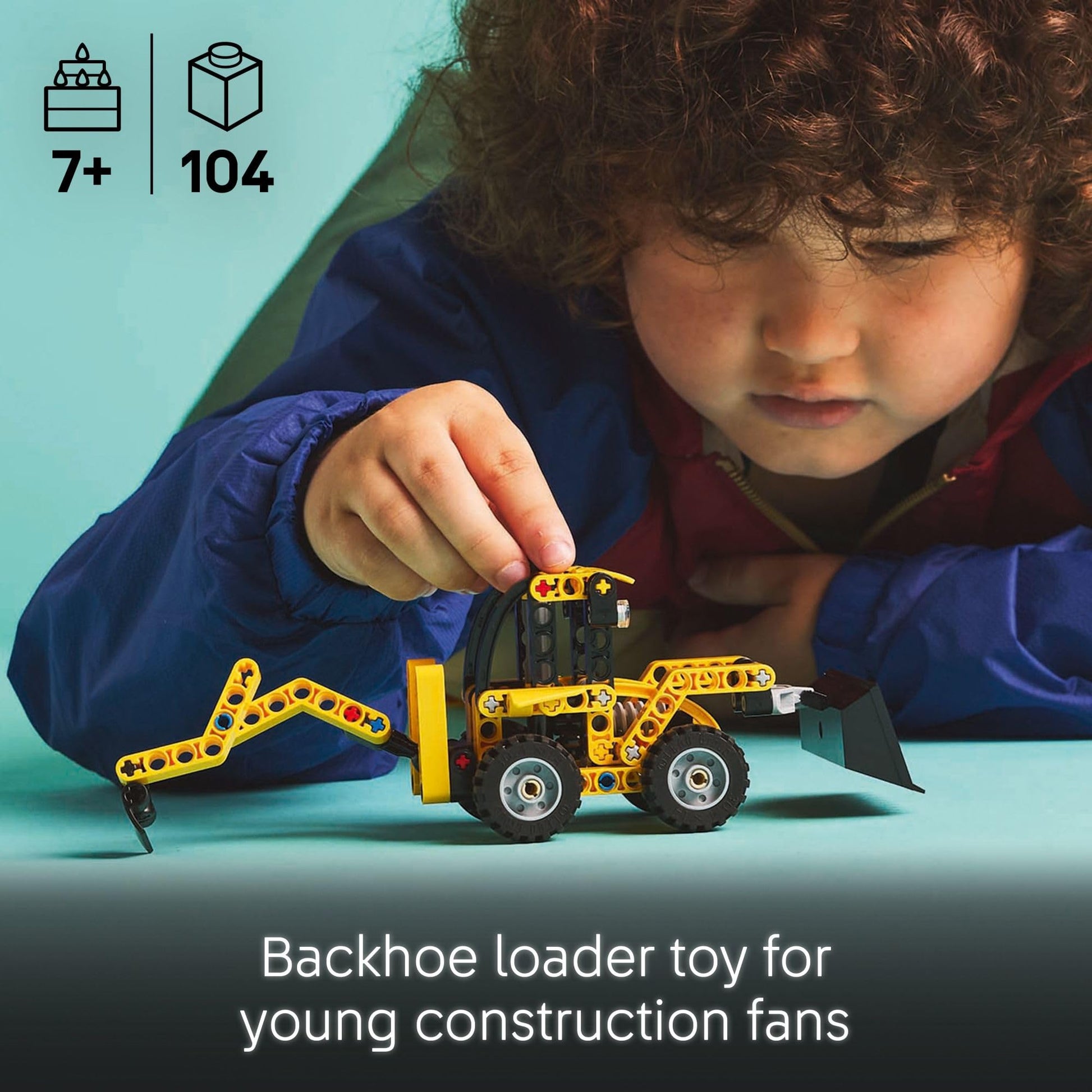 LEGO Technic Backhoe Loader Construction Toy - Building Toy Set for Boys and Girls, Ages 7+ - Educational Gift Idea for Kids Birthday with Usable Back