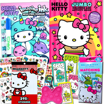 Hello Kitty Coloring Books and Sticker Super Bundle Set for Kids - Includes Hello Kitty Coloring Book with Stickers and More