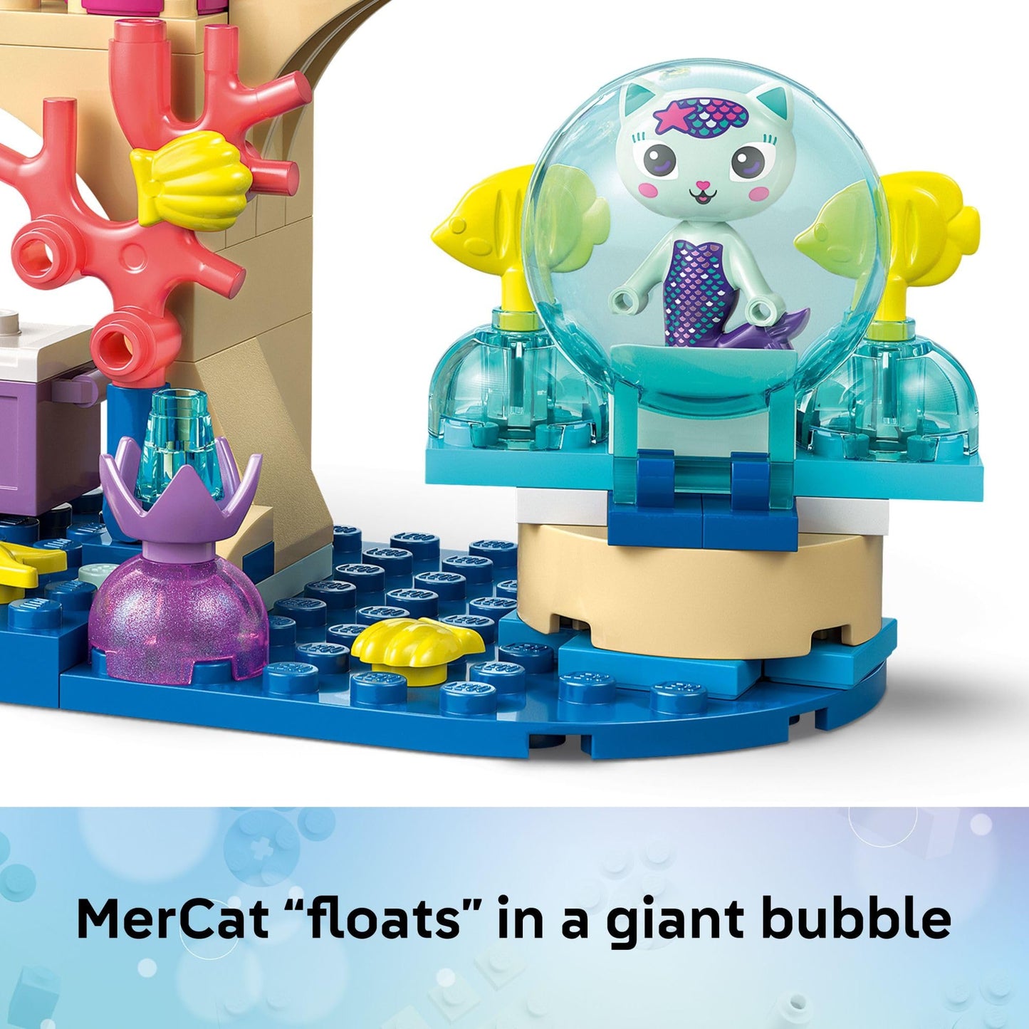 LEGO Gabby’s Dollhouse Mermaid Gabby’s Aquarium Adventure Building Blocks - Pretend Play & Learning Toy for Girls & Boys, Ages 4+ - Includes Mercat