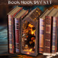 FASTSPOK DIY Book Nook Kit: 3D Wooden Puzzle Shelf Insert with LED Light - Miniature Dollhouse Bookend Decor for Adults and Teens - Creative Gift