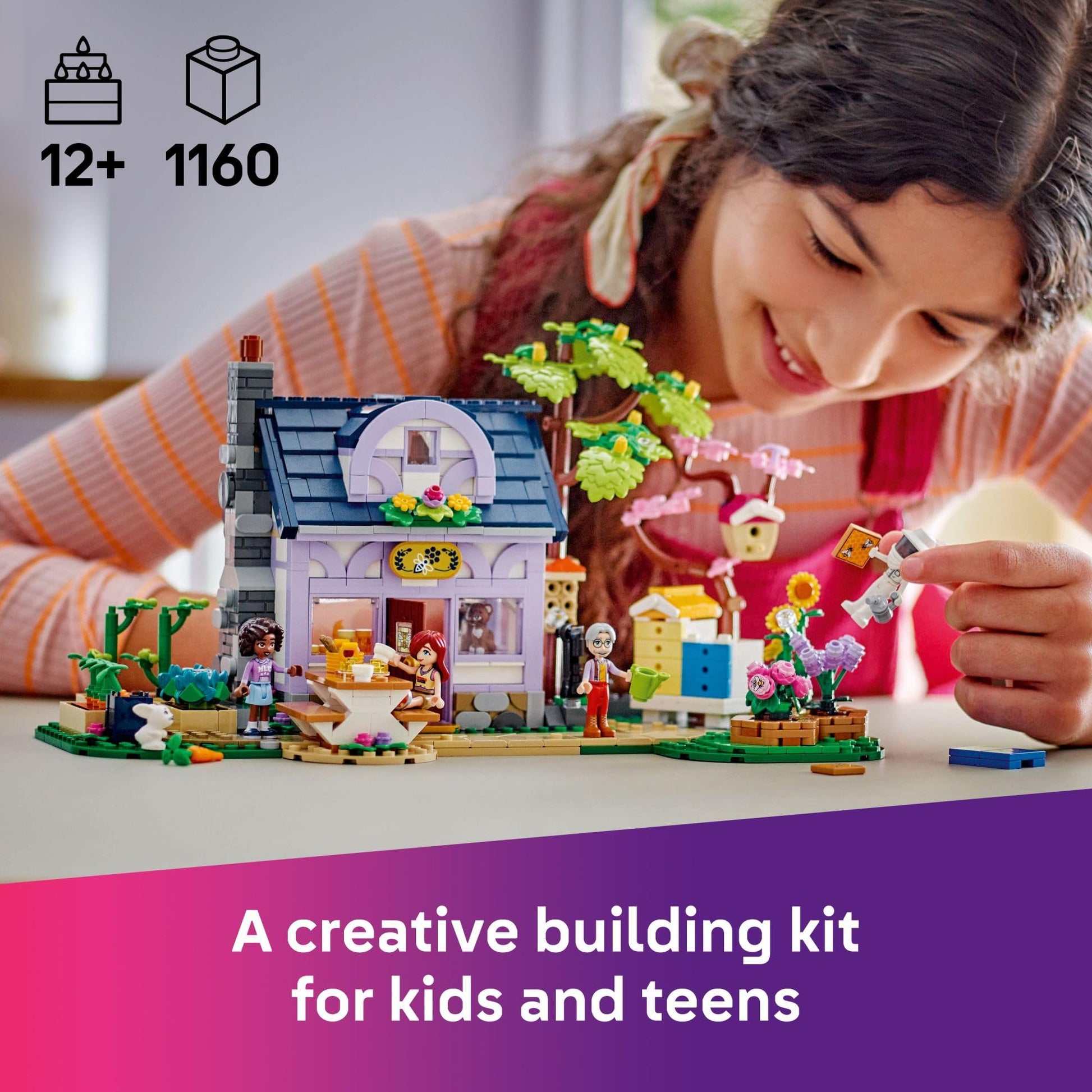 LEGO Friends Beekeepers' House and Flower Garden Toy Building Set - Pretend Play Set for Kids, Girls and Boys, Ages 12+ - Gift Idea for Birthday -
