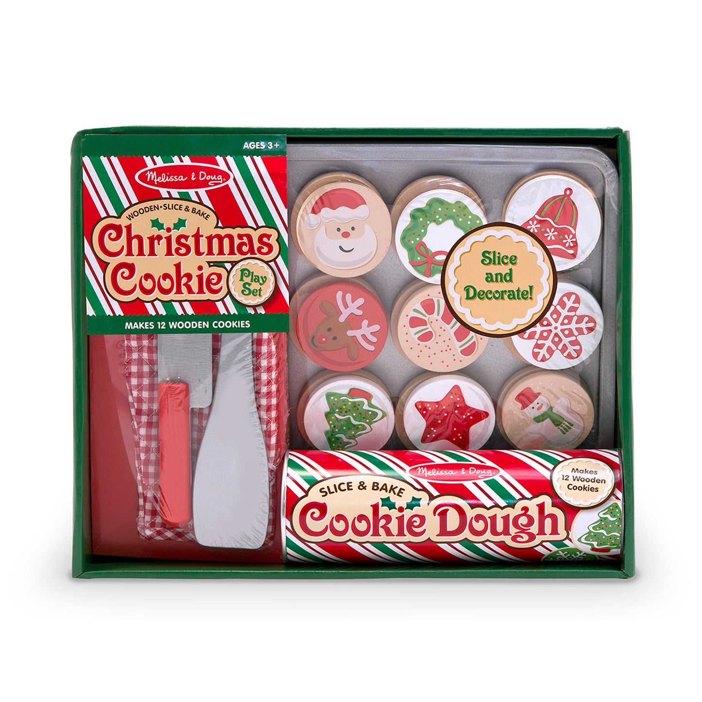 Melissa & Doug Slice and Bake Wooden Christmas Cookie Play Food Set