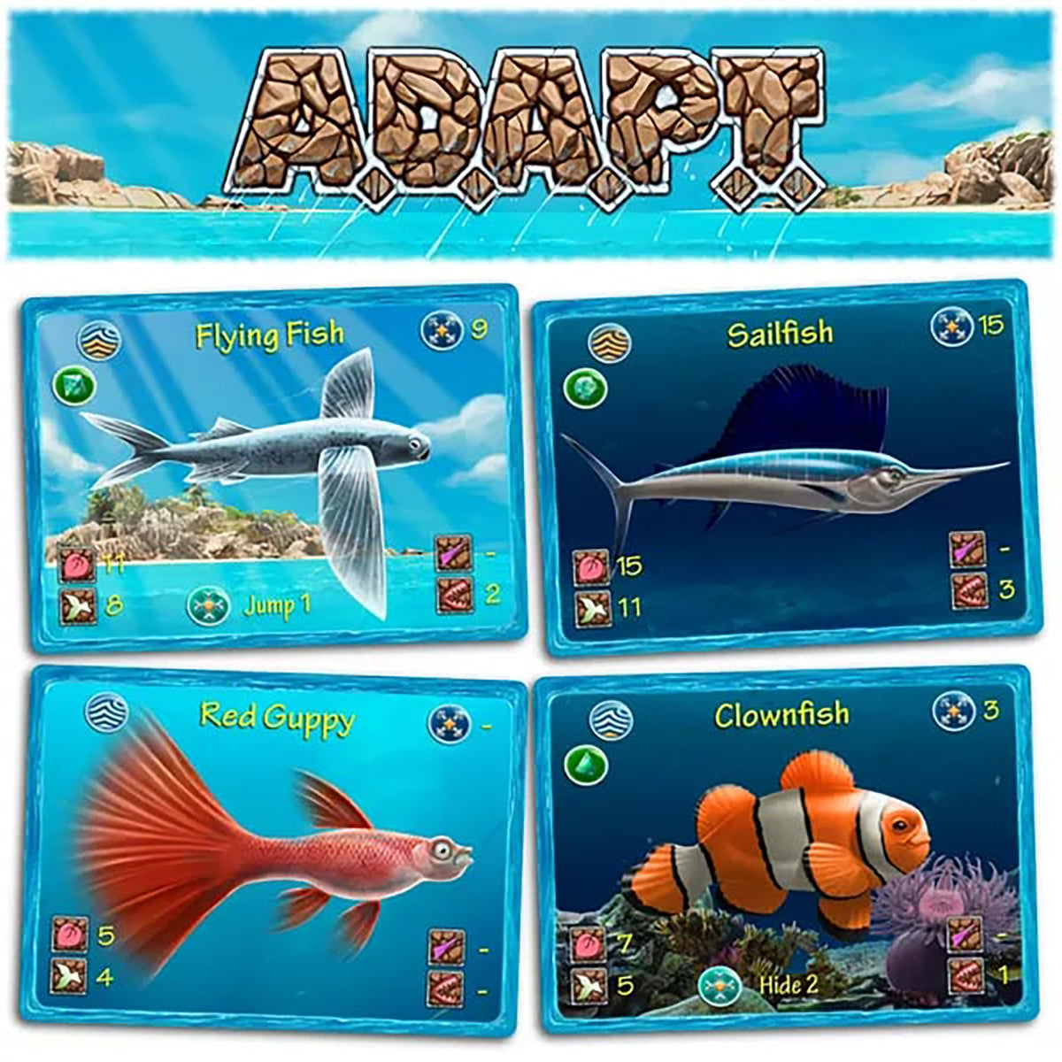 Gate Keeper Games and Dice: A.D.A.P.T. - Dice Rolling Board & Card Game, Ages 14+, 2-3 Players, 30 Minutes