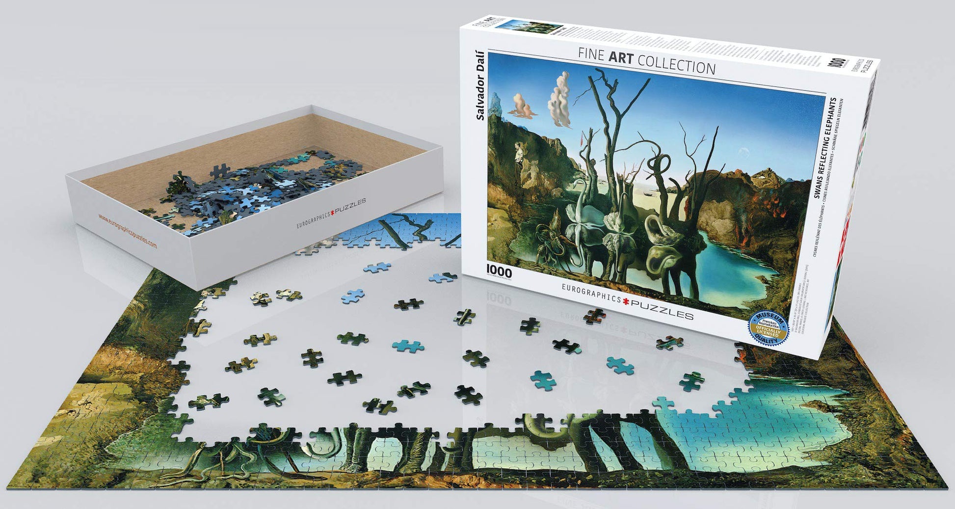EuroGraphics Salvador Dalí Swans Reflecting Elephants Puzzle (1000 Piece) (6000-0846) , White