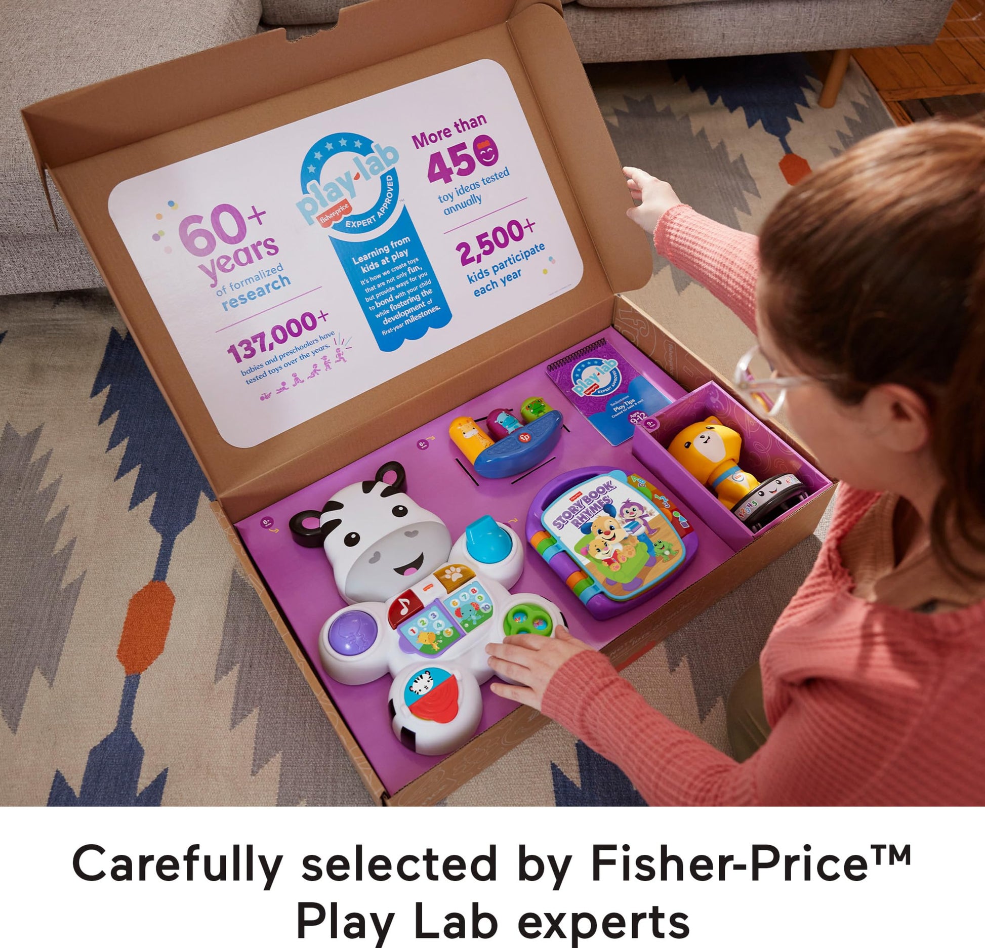 Fisher-Price Baby & Toddler Play Kit Let’s Walk & Talk Gift Set, Developmental Toys & Activity Guide for Infants Ages 9+ Months