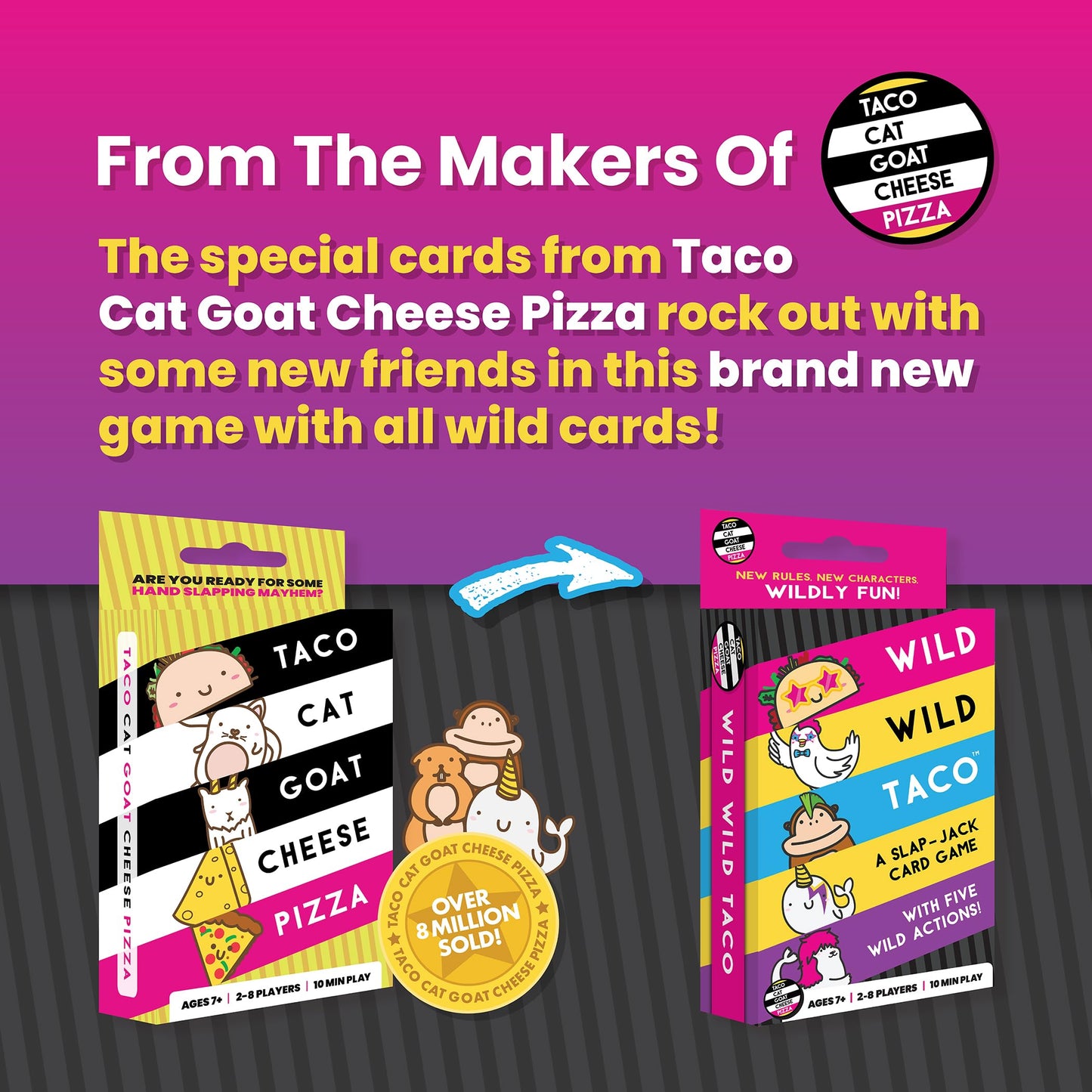 Wild, Wild Taco - by Taco Cat Goat Cheese Pizza - Hilarious, Fast-Paced Slap-Jack Card Game for Kids, Teens, and Adults. Family Friendly Party Game