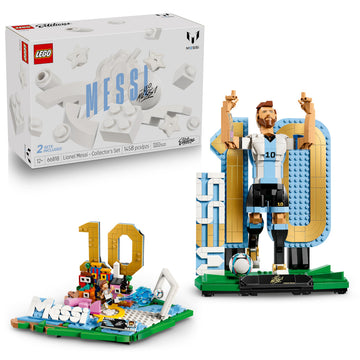 LEGO Editions Lionel Messi - Collector's Set Co-Pack - Building Toy for Kids - Soccer Collectible - Sports Décor for Boys & Girls, Ages 12+ - Gift