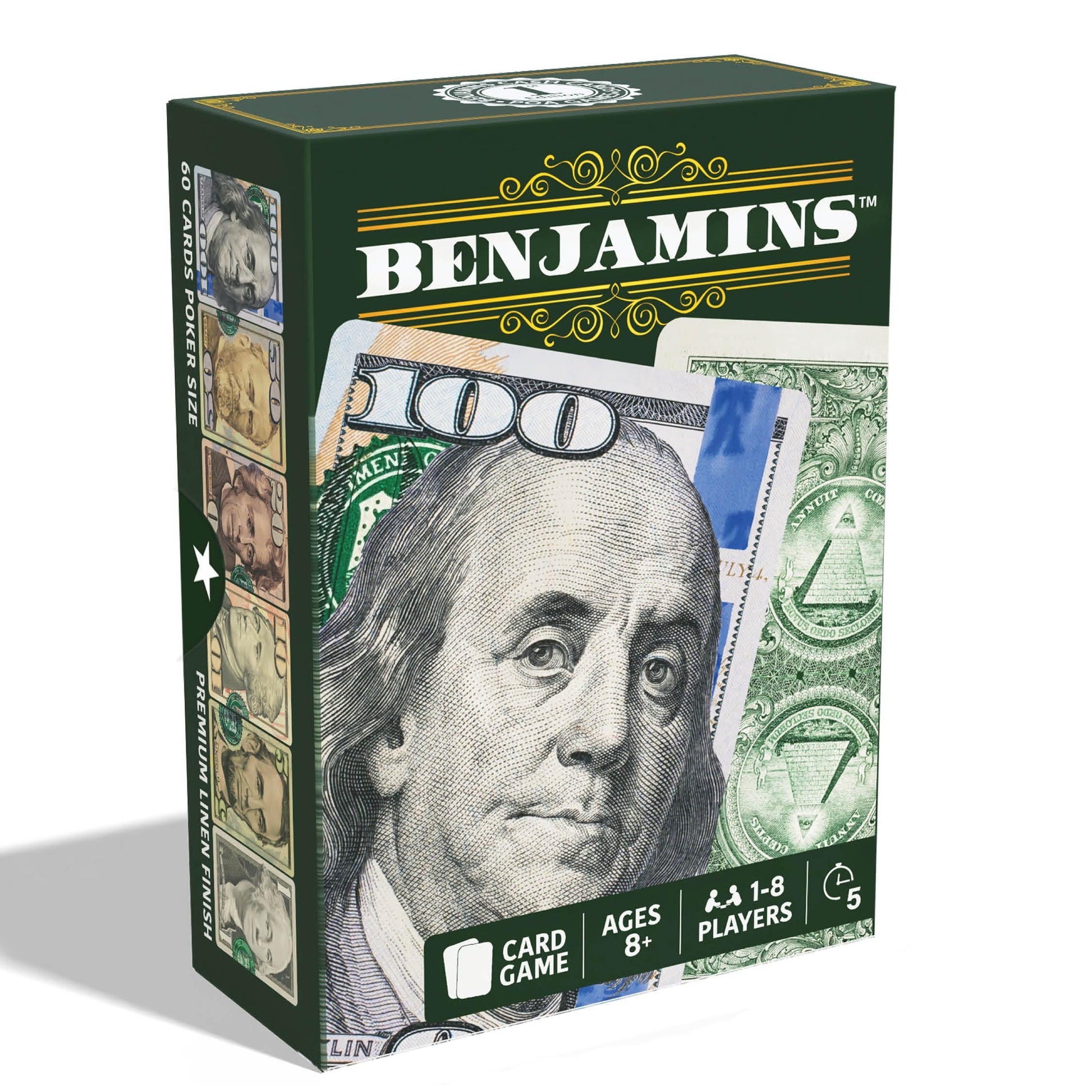 Benjamins Cash Cards - Money-Themed Card Games for Teens, Families & Adults. Fast-Paced Card Games for Parties, Travel and Game Night Where the Most