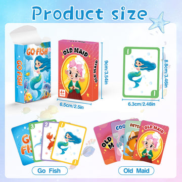 Wkchxd Go Fish Card Game, Old Maid Card Game, Games for Kids Ages 4-8, Kid Toddler Card Games for Family Game Night Classroom Table Travel Camping