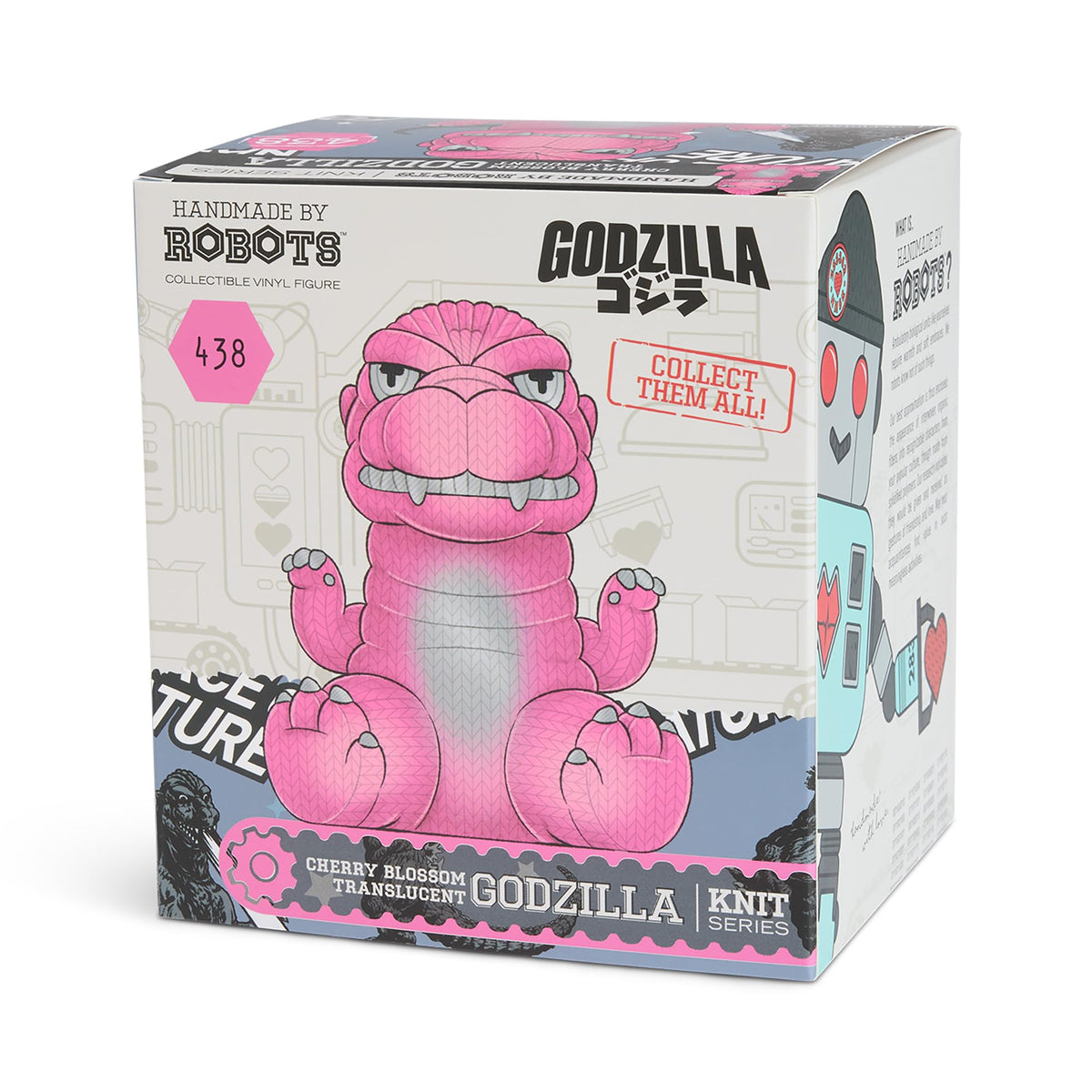 Handmade by Robots - Godzilla #438 (Cherry Blossom Pink Translucent)
