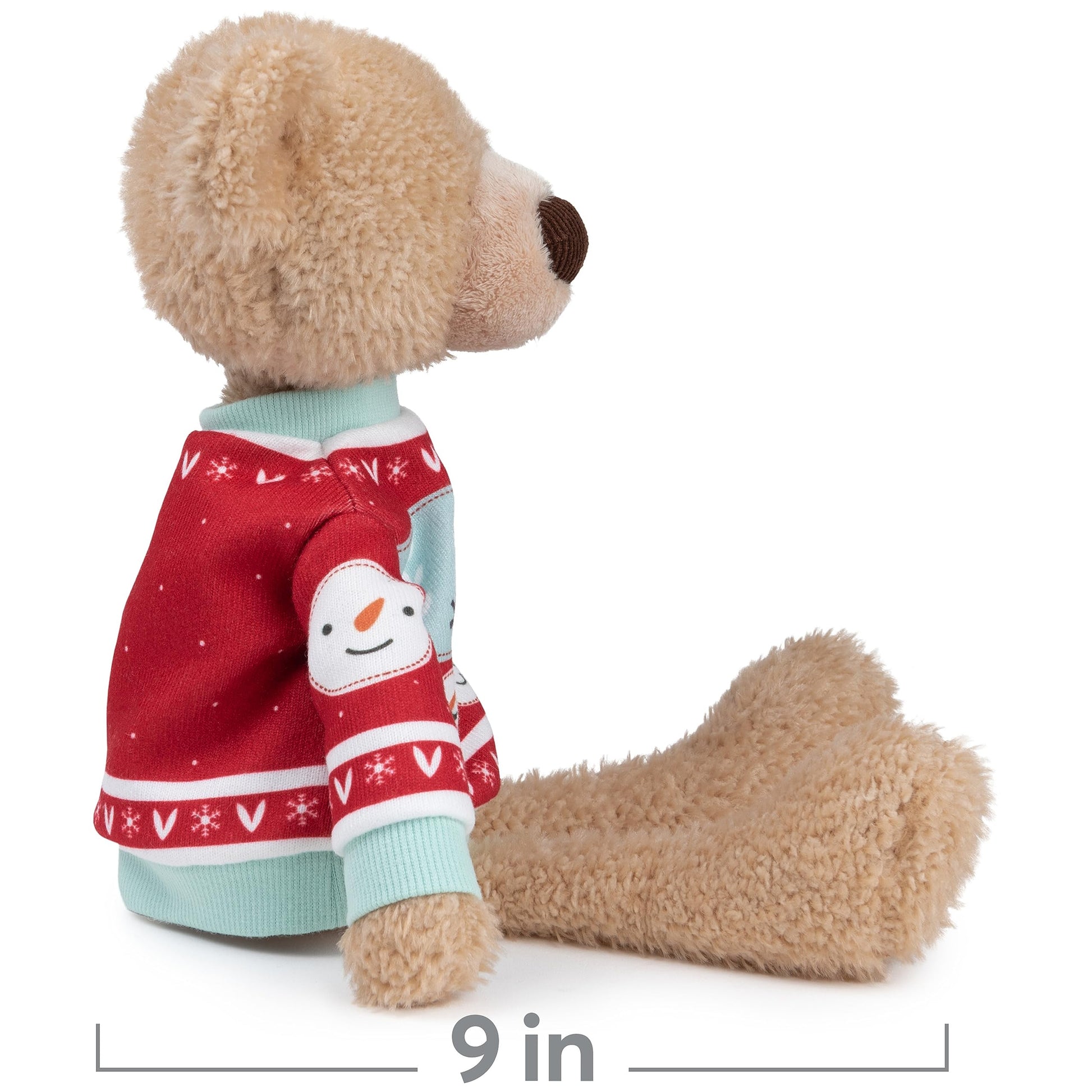 GUND Sleigh Toothpick 15-Inch Tan Teddy Bear in Holiday Sweater for Ages 1+