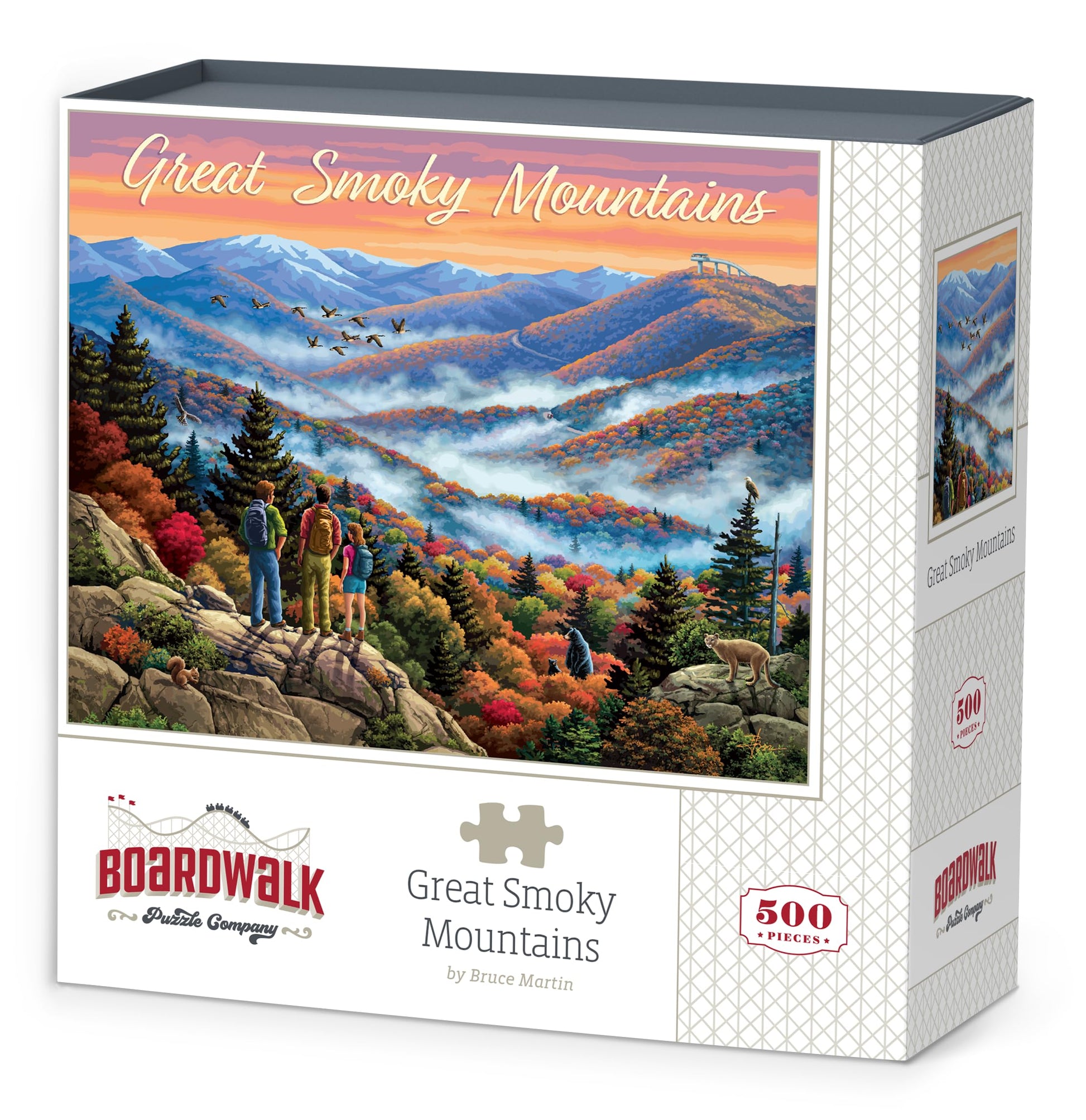 Boardwalk Great Smoky Mountains 500 Piece Jigsaw Puzzle Fall Scenic Tennessee Puzzles with Premium Box, Gift for Adults and Family 16"x20"