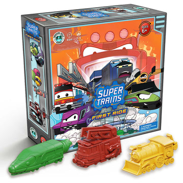 Super Trains: First Ride - Kids Train Board Game (Ages 7-10) | Easy to Learn Family Game | Competitive with Kindness