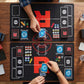 Playmat Set for TCG,2-Player Trainer TCG Playmat 2 PCS with 38 Damage Counters, 2 Trading Card Cases,65 Card Sleeves and Professional Storage Bag