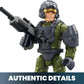 MEGA Halo The Series ATV Building Toys Set, FLEETCOM Mongoose Vehicle with 79 Pieces, 1 Poseable Articulation Figure, Green, Kids or Adults