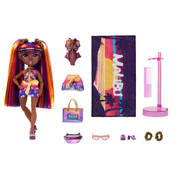 Rainbow High Pacific Coast Phaedra Westward- Sunset (Purple) Fashion Doll with 2 Designer Outfits, Pool Accessories Playset, Interchangeable Legs