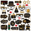 LINGTEER Happy 70th Birthday Party Photo Booth Props,Cheers to 70th Birthday Seventy Years Old Bday Party Centerpieces Props Decorations Sign.