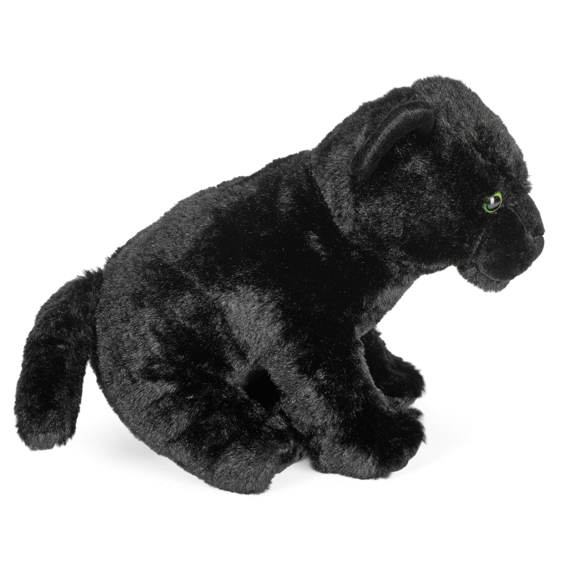 Wild Republic Jaguar Black, Cuddlekins, Stuffed Animal, 12 inches, Gift for Kids, Plush Toy, Fill is Spun Recycled Water Bottles