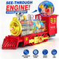 Electric Train Set Christmas Train Toys for Boys with Smokes, Lights and Sound (ON/Off) Train Set Under Christmas Tree, Toddler Model Trains for 3 4 5