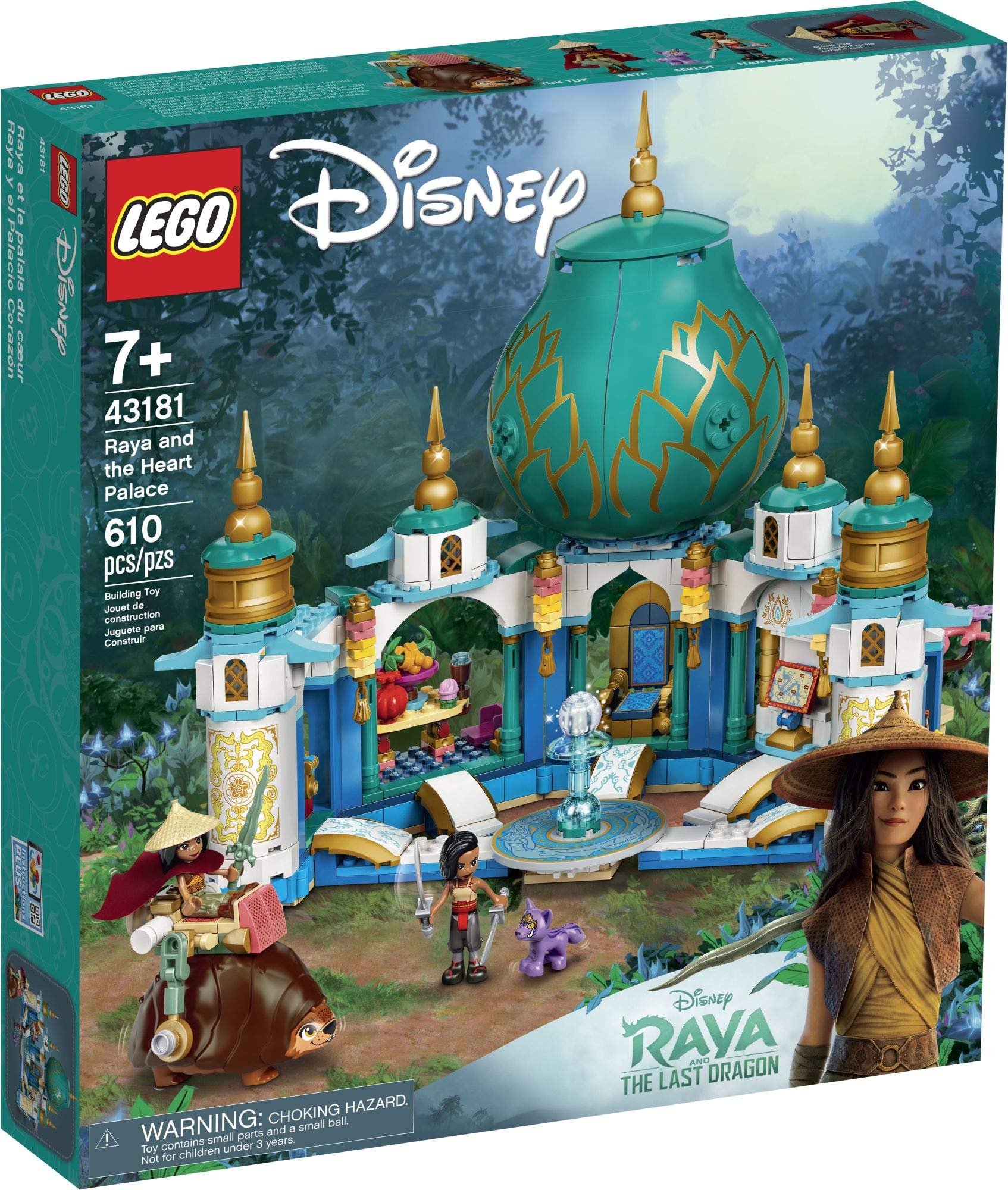 LEGO Disney Raya and The Heart Palace 43181 Imaginative Toy Building Kit; Makes a Unique Disney Gift for Kids Who Love Palaces and Adventures