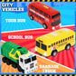Playkidiz Toy Cars for Toddlers - 6Pcs Pull Back Cars Toys with Light and Sounds, City and emergency vehicles set, Including Police Car, Fire Truck
