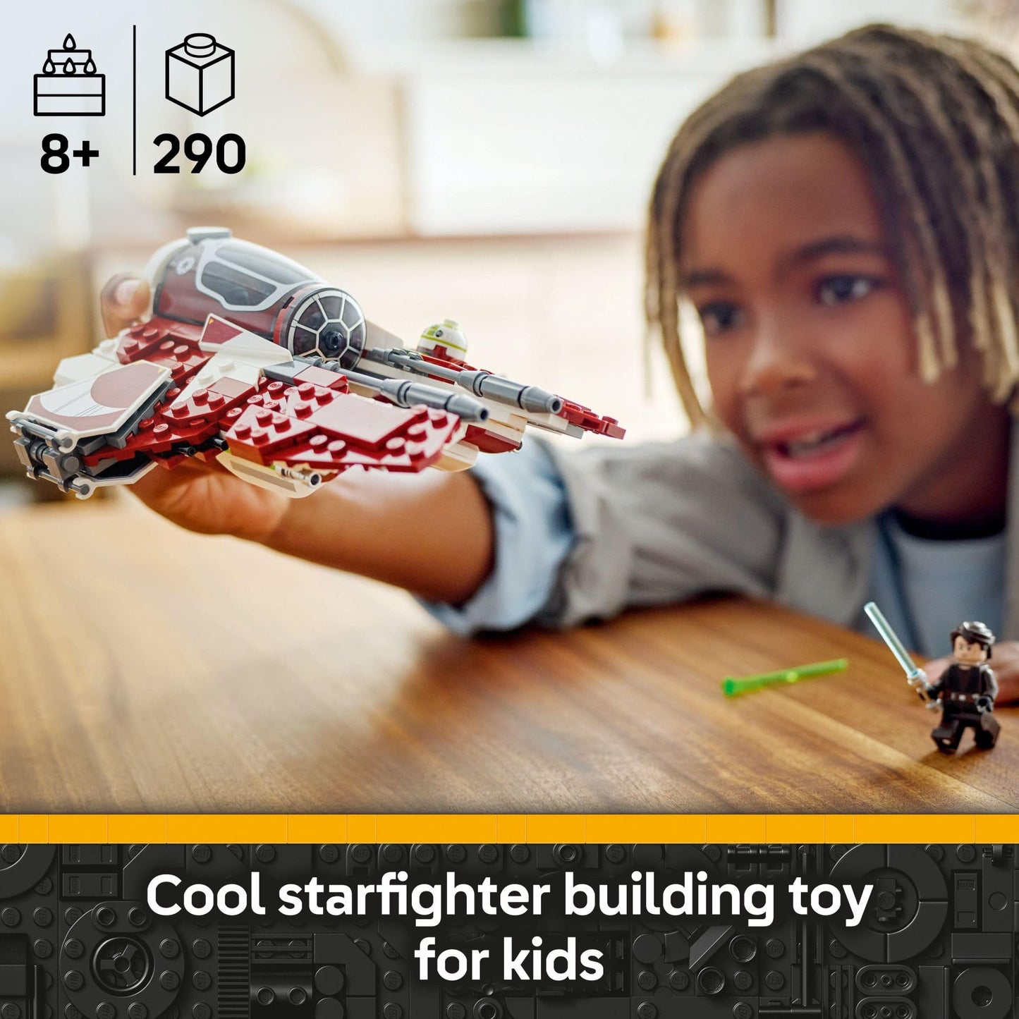 LEGO Star Wars: The Clone Wars Ahsoka's Jedi Interceptor Spaceship Building Toy - Kids Star Wars Toy for Boys and Girls, Ages 8+ - Gift Idea for