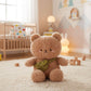 Linzy 10” Bear Stuffed Animal with Crossbody Bag, Soft Bear Plush Toy for First Day of School, Birthday, Christmas, Valentine’s Day & Holidays