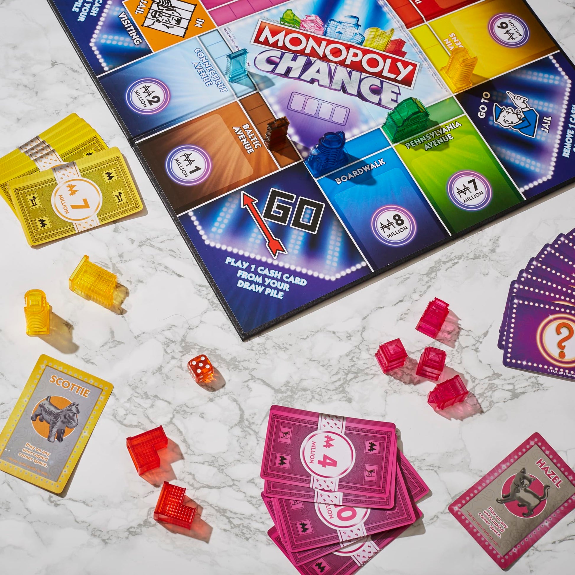 Monopoly Chance Board Game for Adults and Kids | Fast-Paced Family Party Game | Ages 8+ | 2-4 Players | 20 Mins. Average (Amazon Exclusive)
